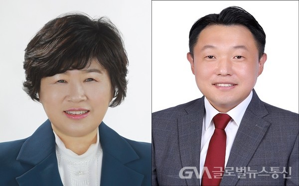 (사진제공:김해시의회) 윤리특별위원회 위원장 박은희 의원, 부위원장 김진일 의원