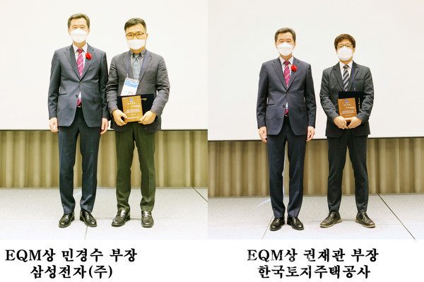 (사진:글로벌뉴스통신 김성곤 기자) EQM(Excellent Quality Manager)상 수상자 촬영