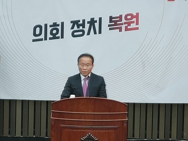 (사진:글로벌뉴스통신 윤일권 기자)윤재옥 원내대표