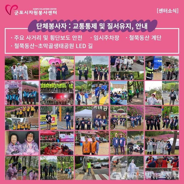 (사진제공:군포시자원봉사센터)군포시자원봉사센터,  2,000여명 철쭉과 함께 자원봉사